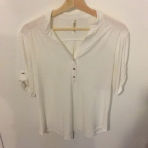 White 3/4 sleeve blouse